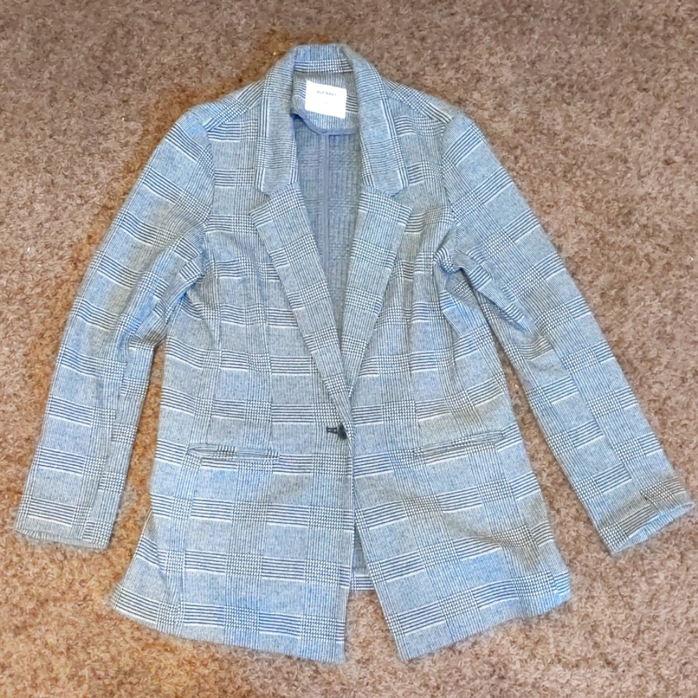 Old navy checker print business jacket